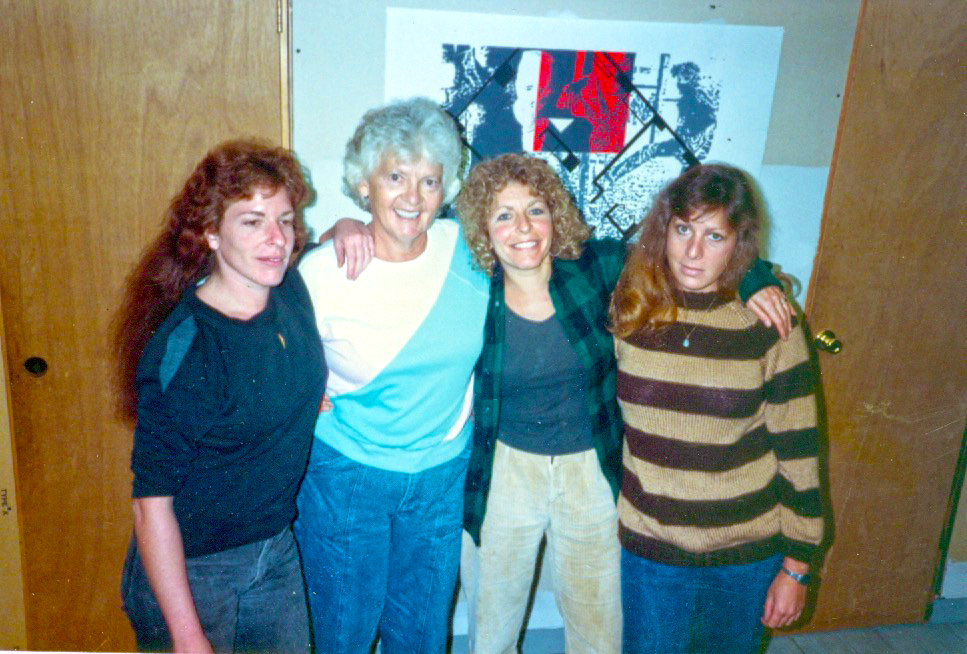 Dorothy Katz with her three daughters, Laura, Denise and Anne, 1985